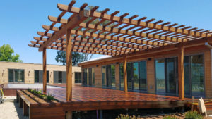 Ironwood deck with Redwood Patio Cover - Napa CA | Built by master deck builder Weston Leavens