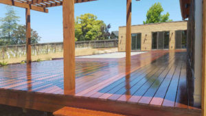 Ironwood deck with Redwood Patio Cover - Napa CA