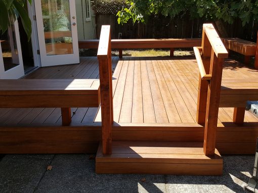 Zuri Pecan Deck with Benches in Santa Rosa