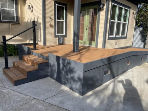Millboard Coppered Oak Porch and Wheelchair Ramp in Napa