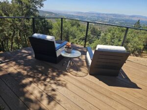 View of Sonoma County from millboard composite deck